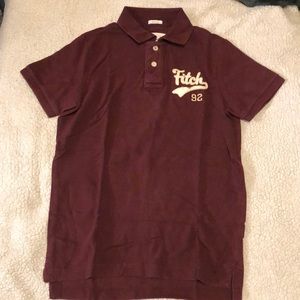 Abercrombie and Fitch polo. Size Medium. Burgundy red
